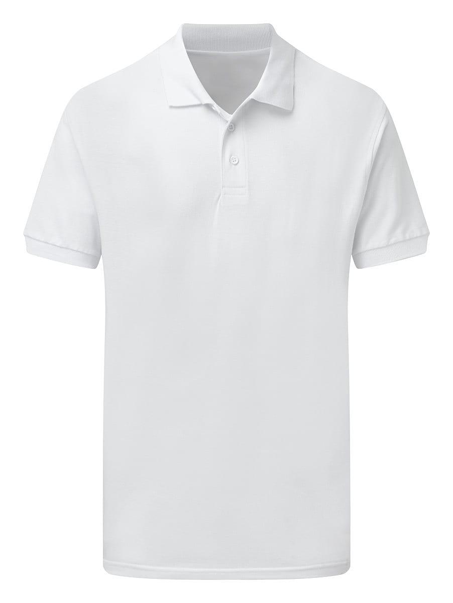 SG Mens Cotton Polo Shirt in White (Product Code: SG50)