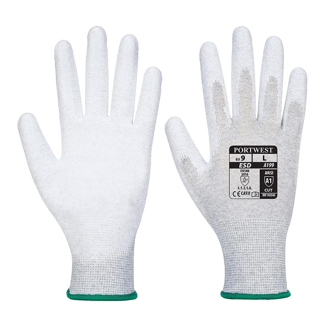 Portwest Vending Antistatic PU Palm Gloves in Grey (Product Code: VA199)