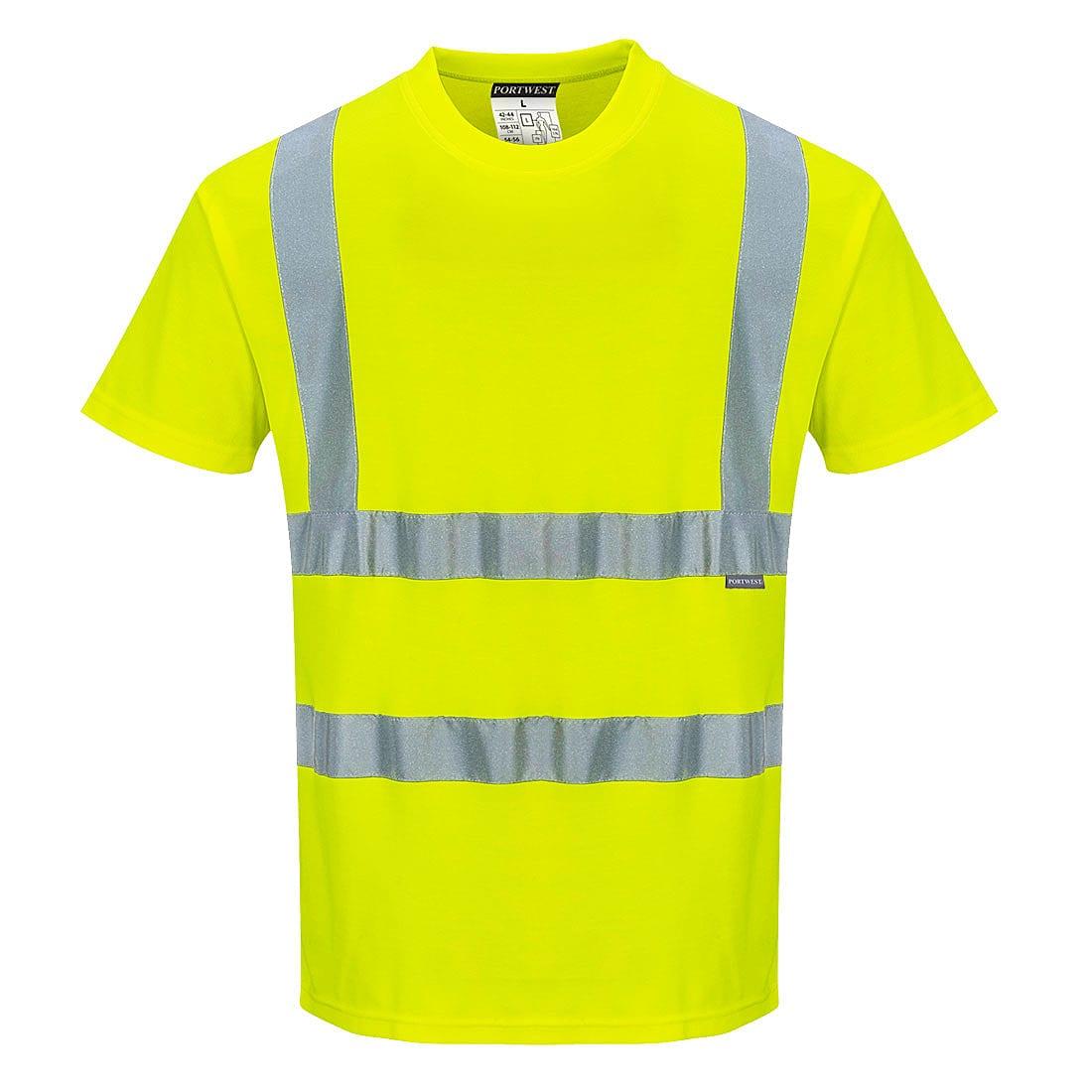 Portwest Cotton Comfort Short-Sleeve T-Shirt in Yellow (Product Code: S170)