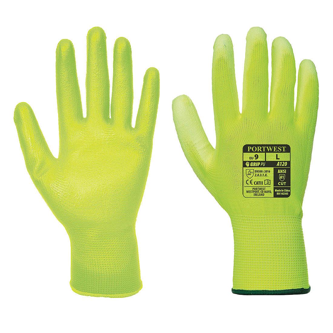 Portwest PU Palm Gloves in Yellow (Product Code: A120)