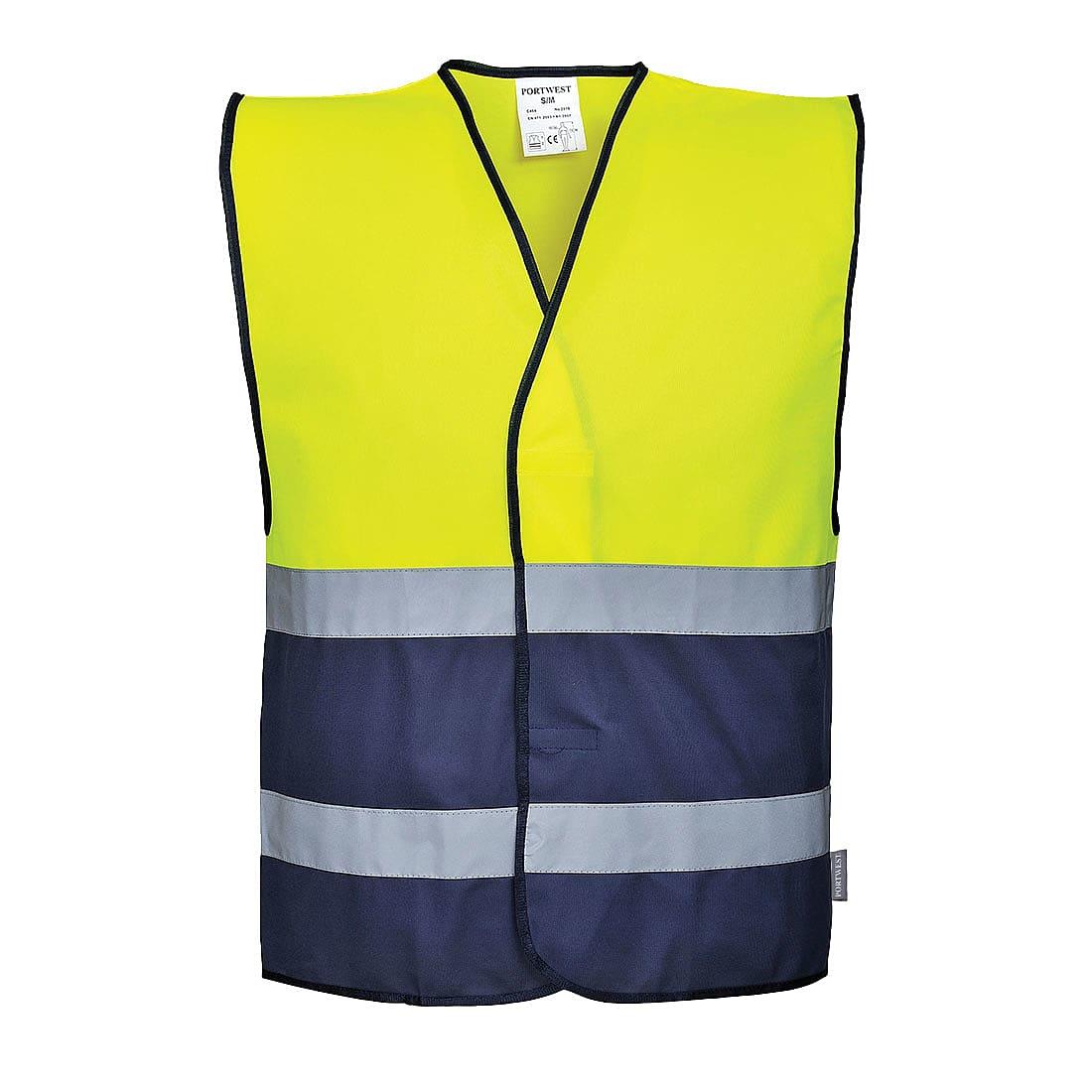 Portwest Hi-Viz Two Tone Vest in Yellow / Navy (Product Code: C484)