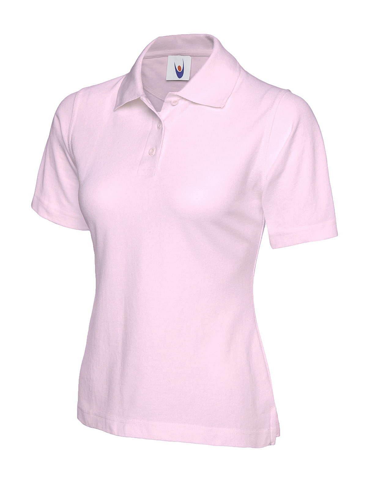 Uneek 220GSM Womens Polo Shirt in Pink (Product Code: UC106)