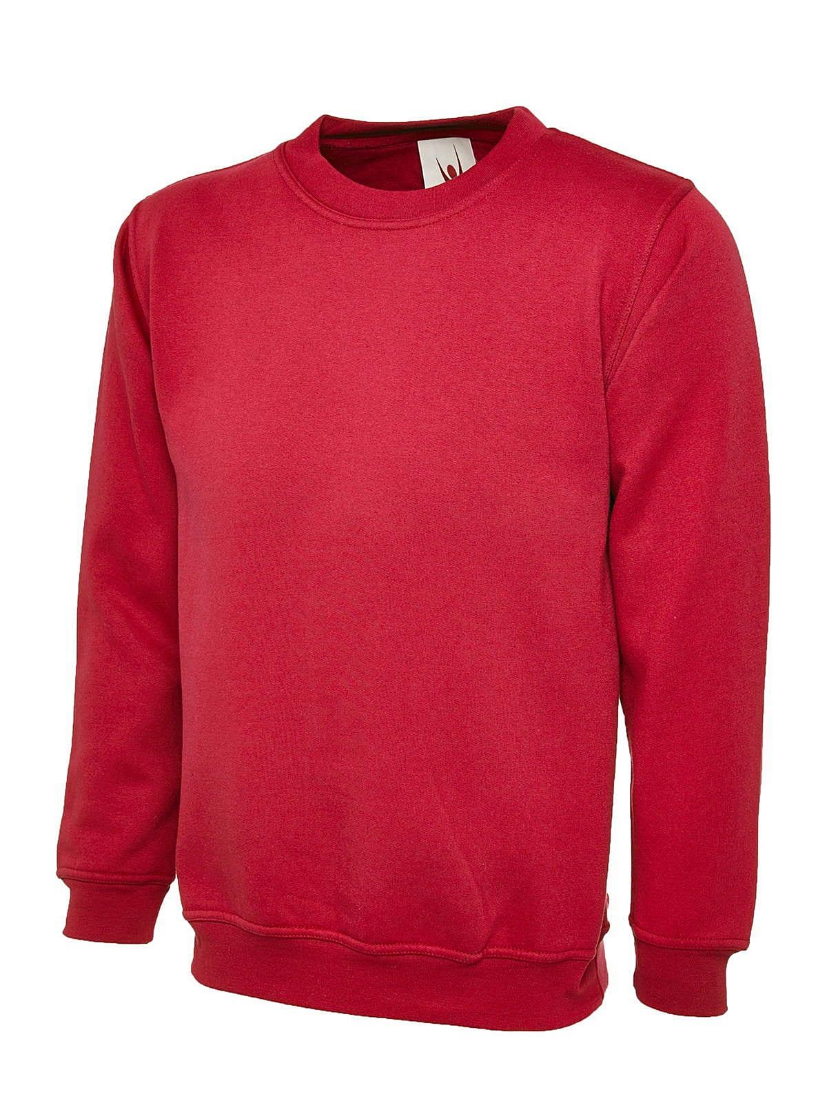Uneek 300GSM Classic Sweatshirt in Red (Product Code: UC203)