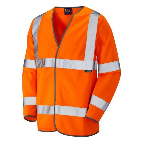 Leo Shirwell ISO 20471 Class 3 Sleeved Waistcoat Orange