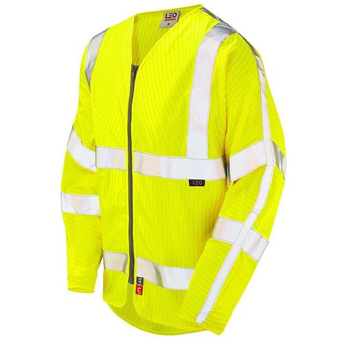 Leo Huish ISO 20471 Class 3 LFS Anti-Static Sleeved Zip Waistcoat