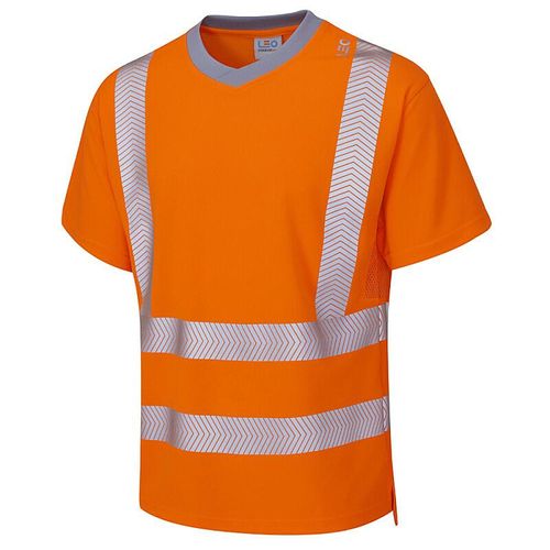 Leo Larkstone ISO 20471 Class 2 Coolviz Plus T-Shirt Orange