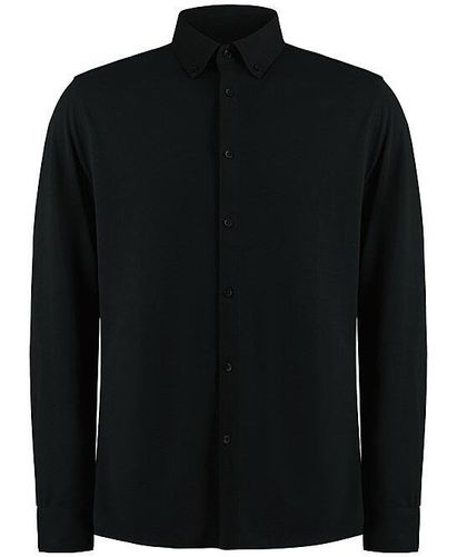 Kustom Kit Long sleeve Superwash® 60° piqué shirt (tailored fit)