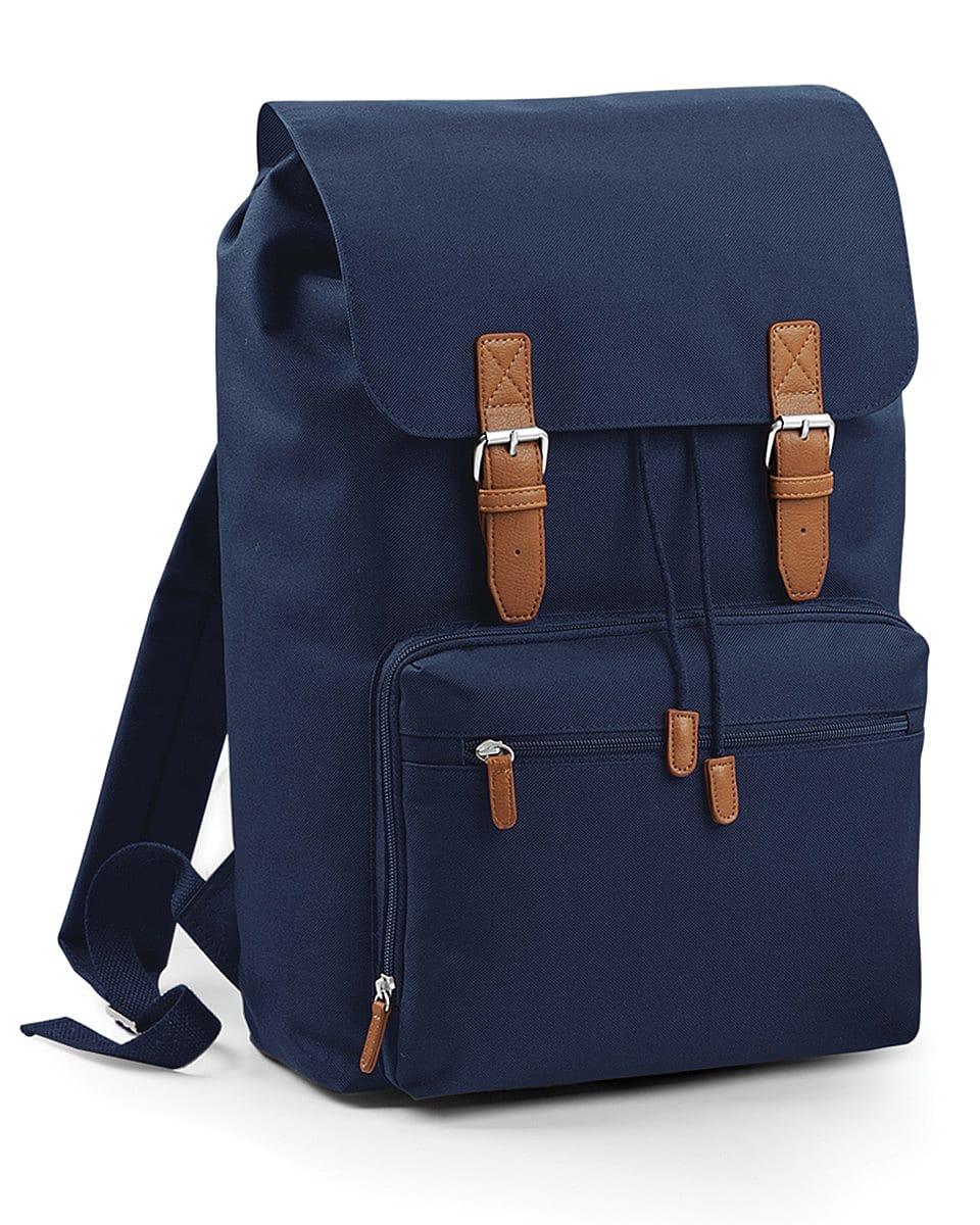 Bagbase Heritage Laptop Backpack in French Navy (Product Code: BG613)