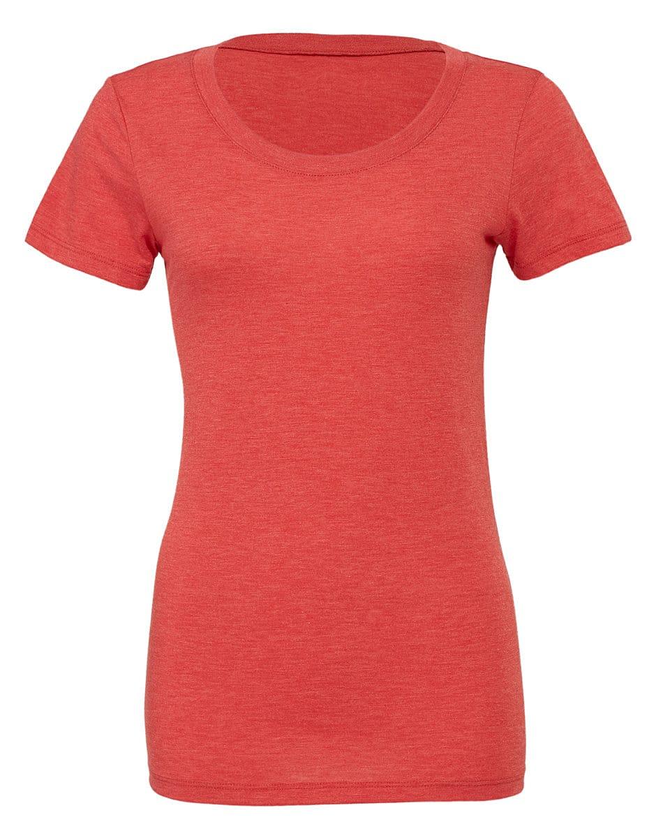 Bella Womens Triblend Short-Sleeve T-Shirt in Red Triblend (Product Code: BE8413)