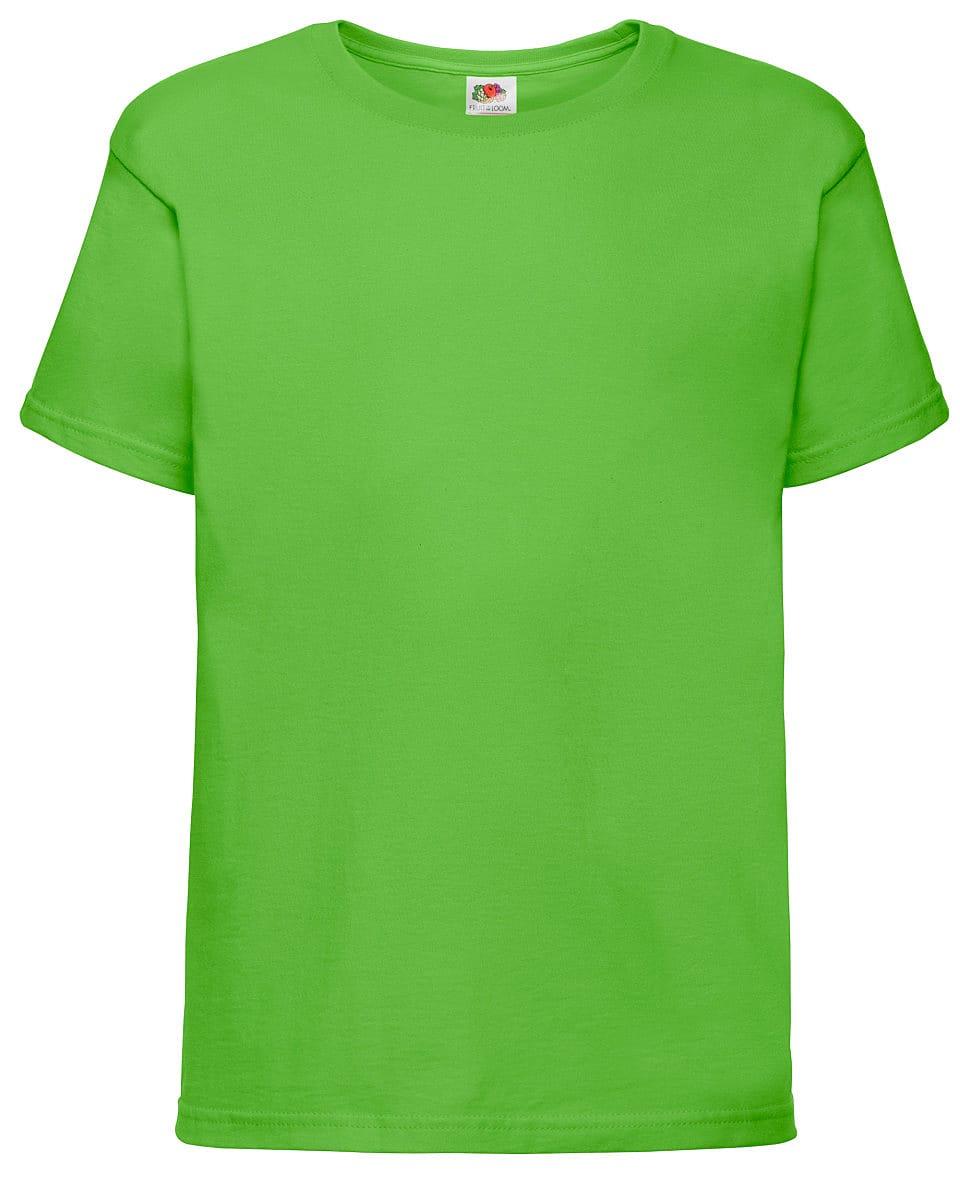 Fruit Of The Loom Kids Sofspun T-Shirt in Lime (Product Code: 61015)