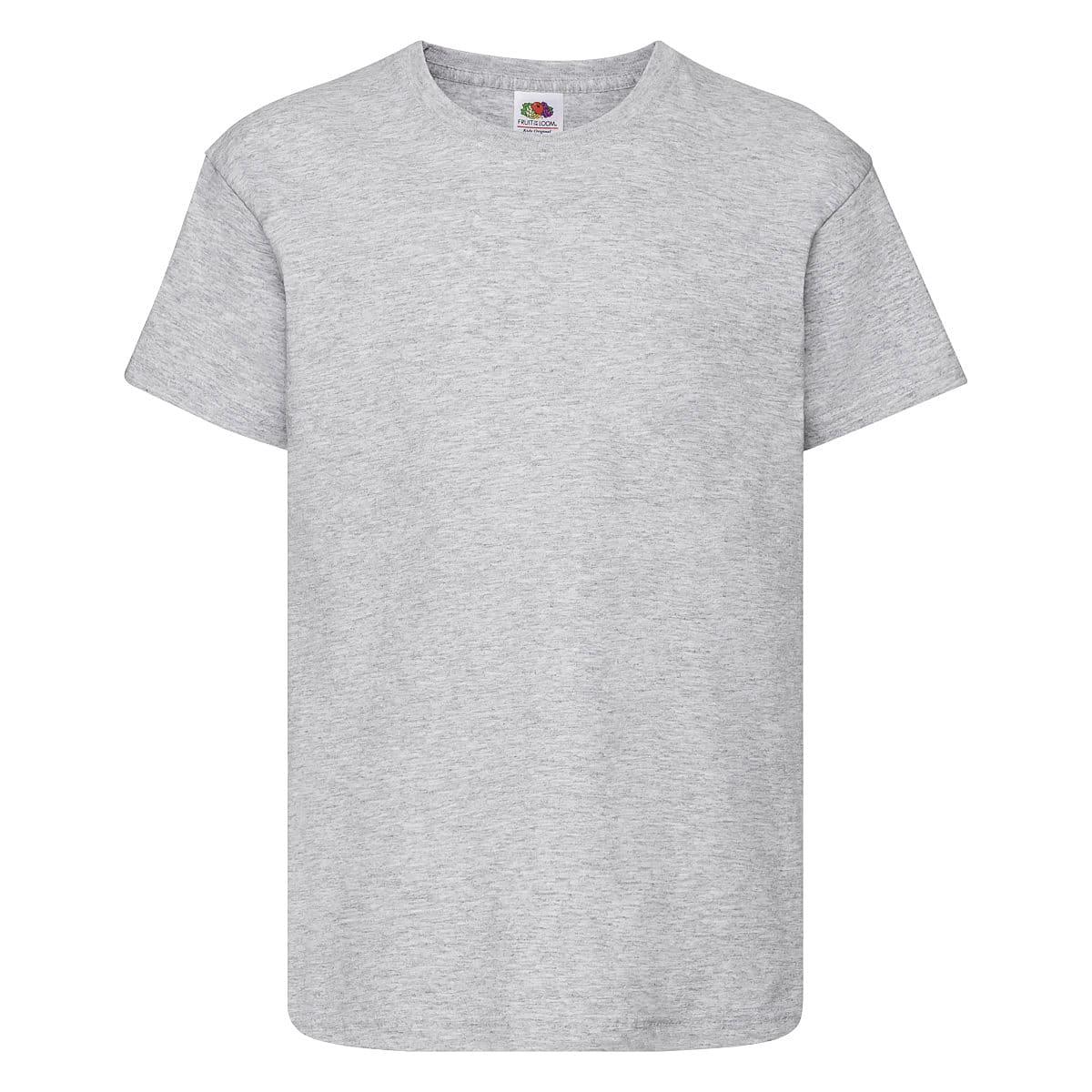 Fruit Of The Loom Kids Original T-Shirt in Heather Grey (Product Code: 61019)