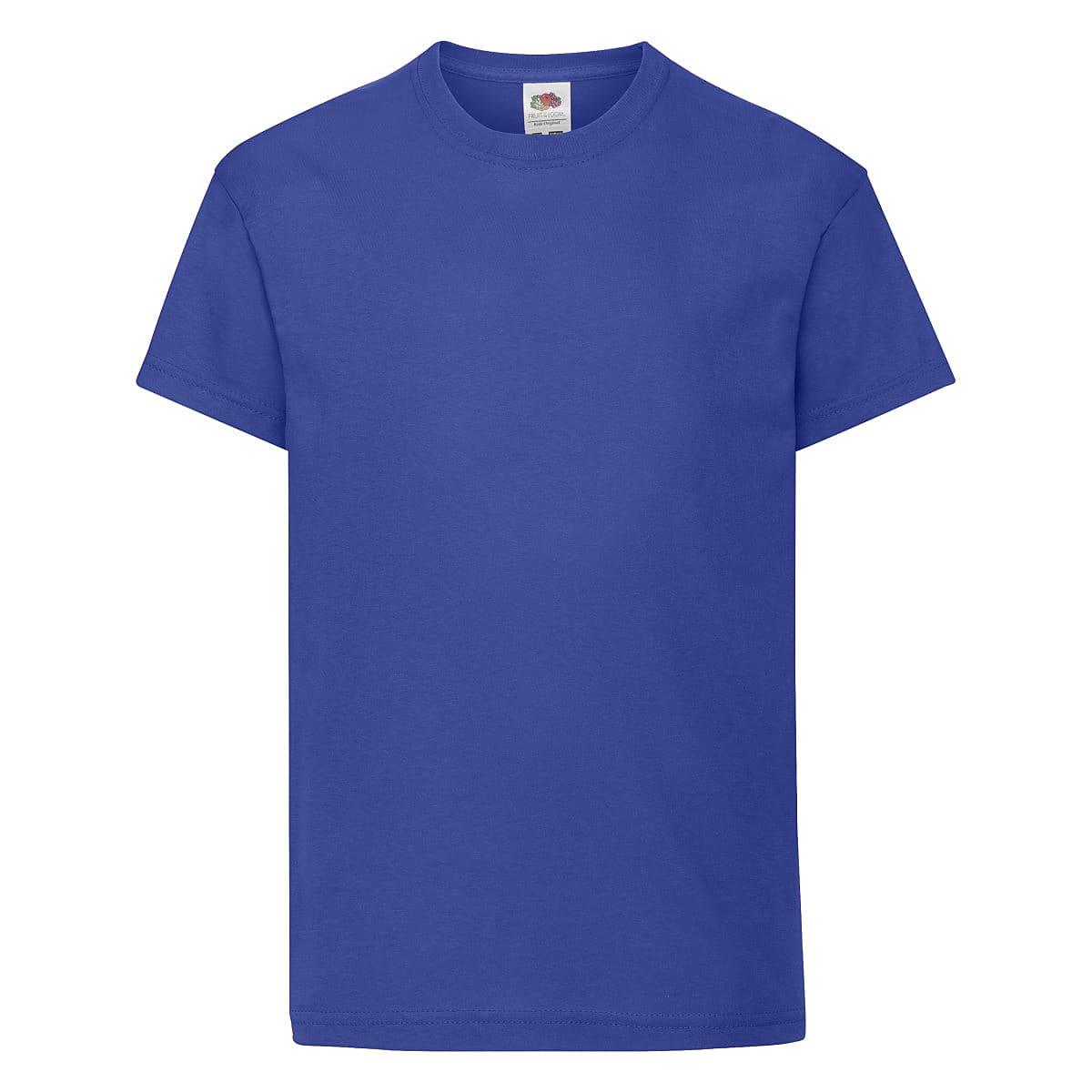 Fruit Of The Loom Kids Original T-Shirt in Royal Blue (Product Code: 61019)