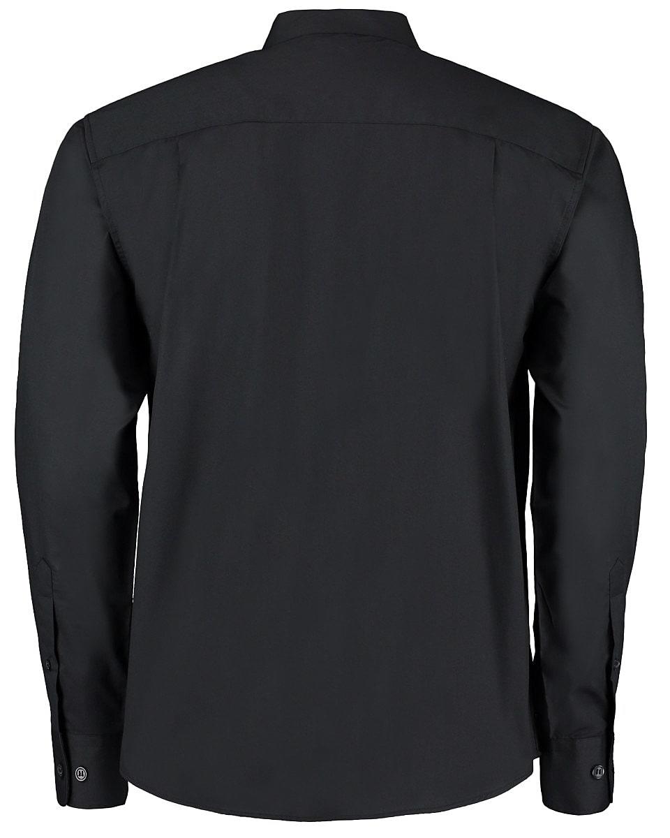 Bargear Mens Long-Sleeved Mandarin Collar Bar Shirt in Black (Product Code: KK123)