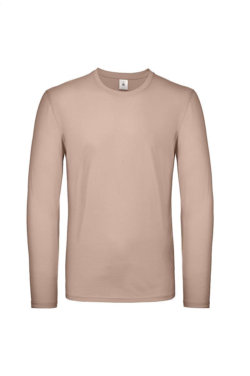 B&C Mens E150 Long-Sleeve Jersey in Millennial Pink (Product Code: TU05T)