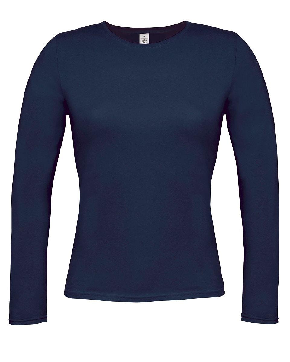 B&C Women Only LSL T-Shirt in Navy Blue (Product Code: TW013)