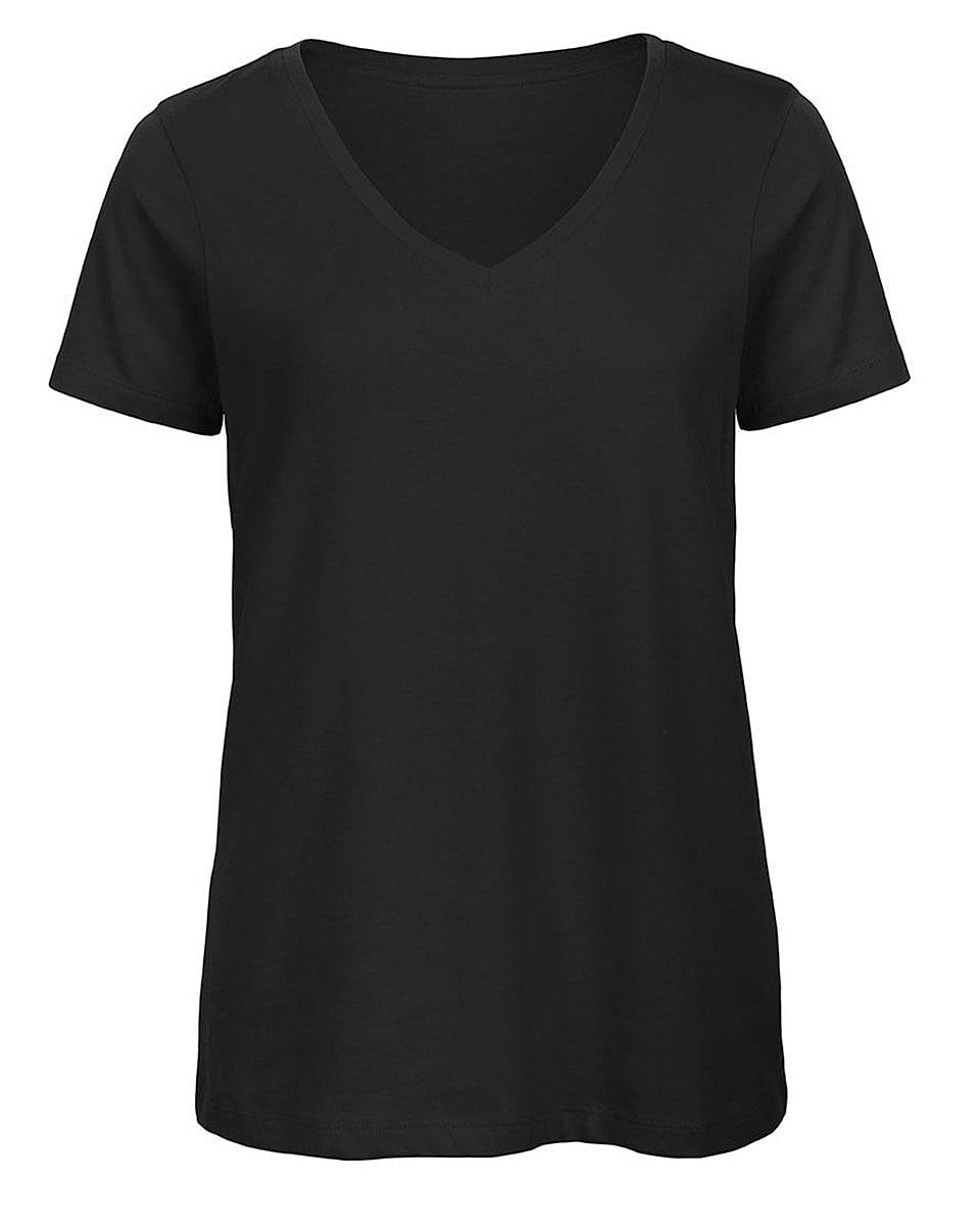 B&C Womens Inspire V-Neck T-Shirt in Black (Product Code: TW045)