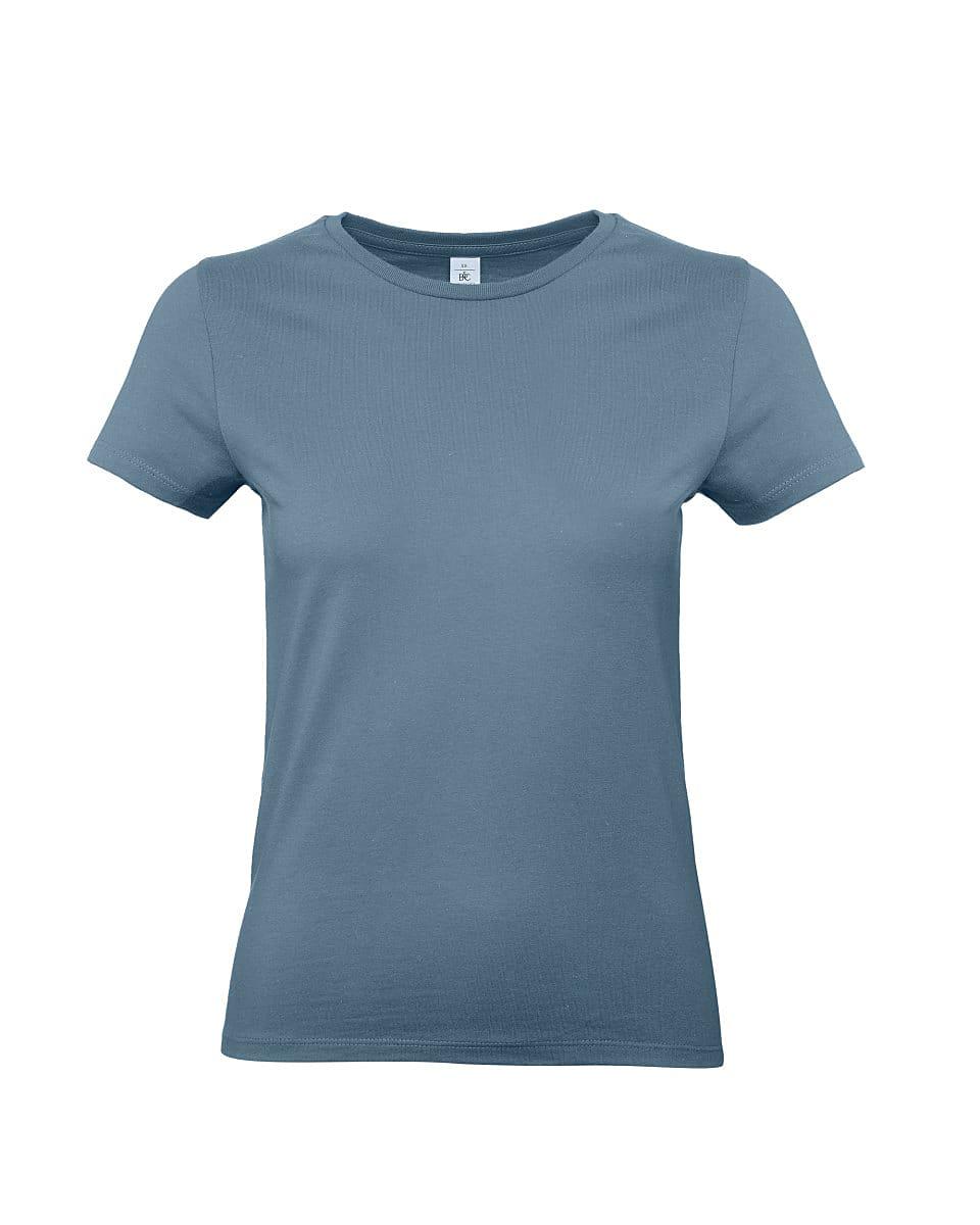 B&C Womens E190 T-Shirt in Stone Blue (Product Code: TW04T)