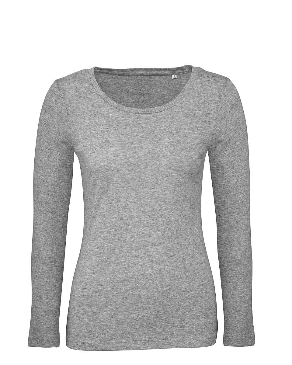 B&C Womens Inspire Long-Sleeve T-Shirt in Sport Grey (Product Code: TW071)