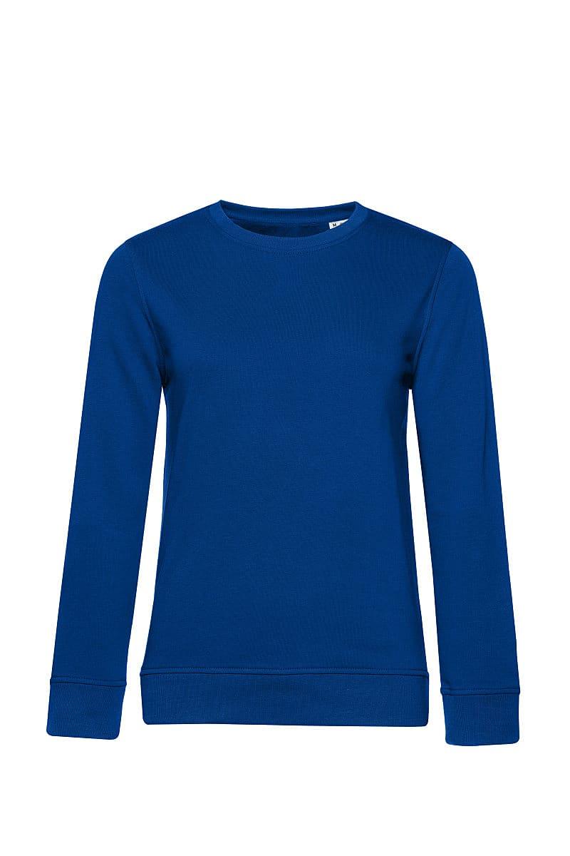 B&C Womens Organic Crew Neck Sweatshirt in Royal Blue (Product Code: WW32B)