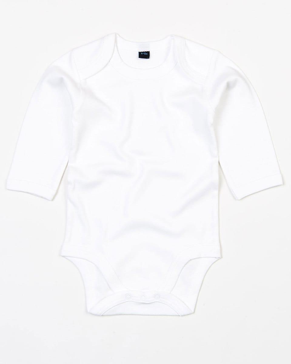 Babybugz Organic Long-Sleeve Bodysuit in White (Product Code: BZ30)