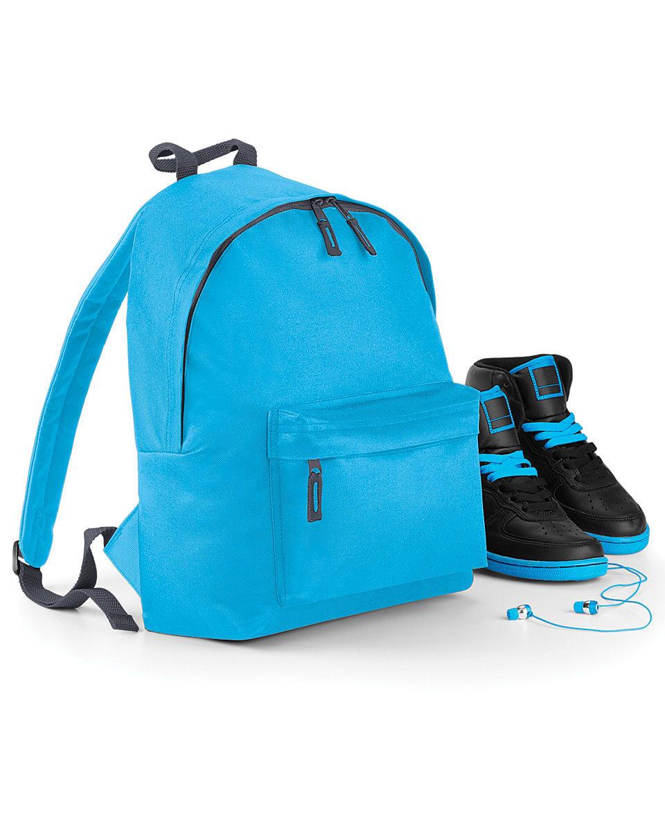 Bagbase Junior Fashion Backpack in Surf Blue / Graphite Grey (Product Code: BG125J)