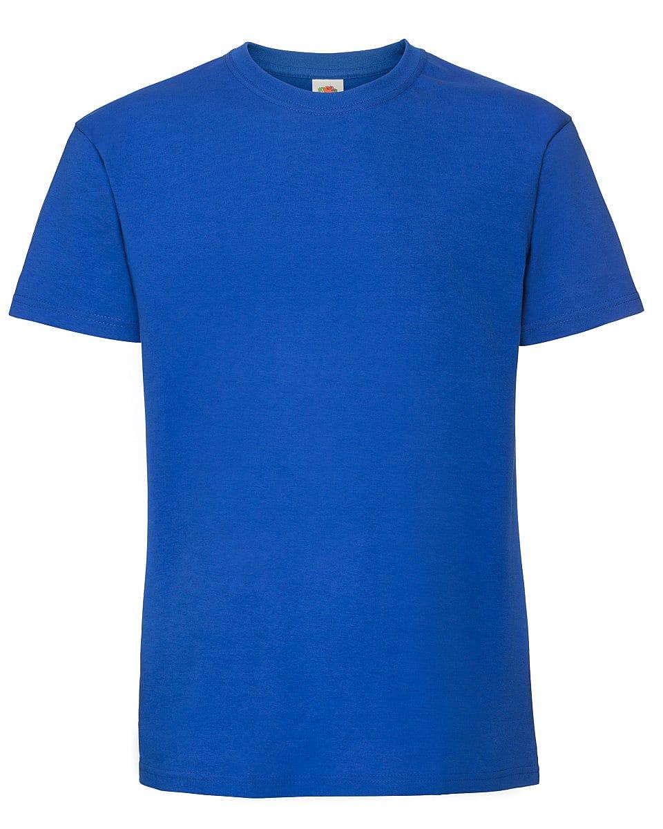 Fruit Of The Loom Mens Ringspun Premium T-Shirt in Royal Blue (Product Code: 61422)