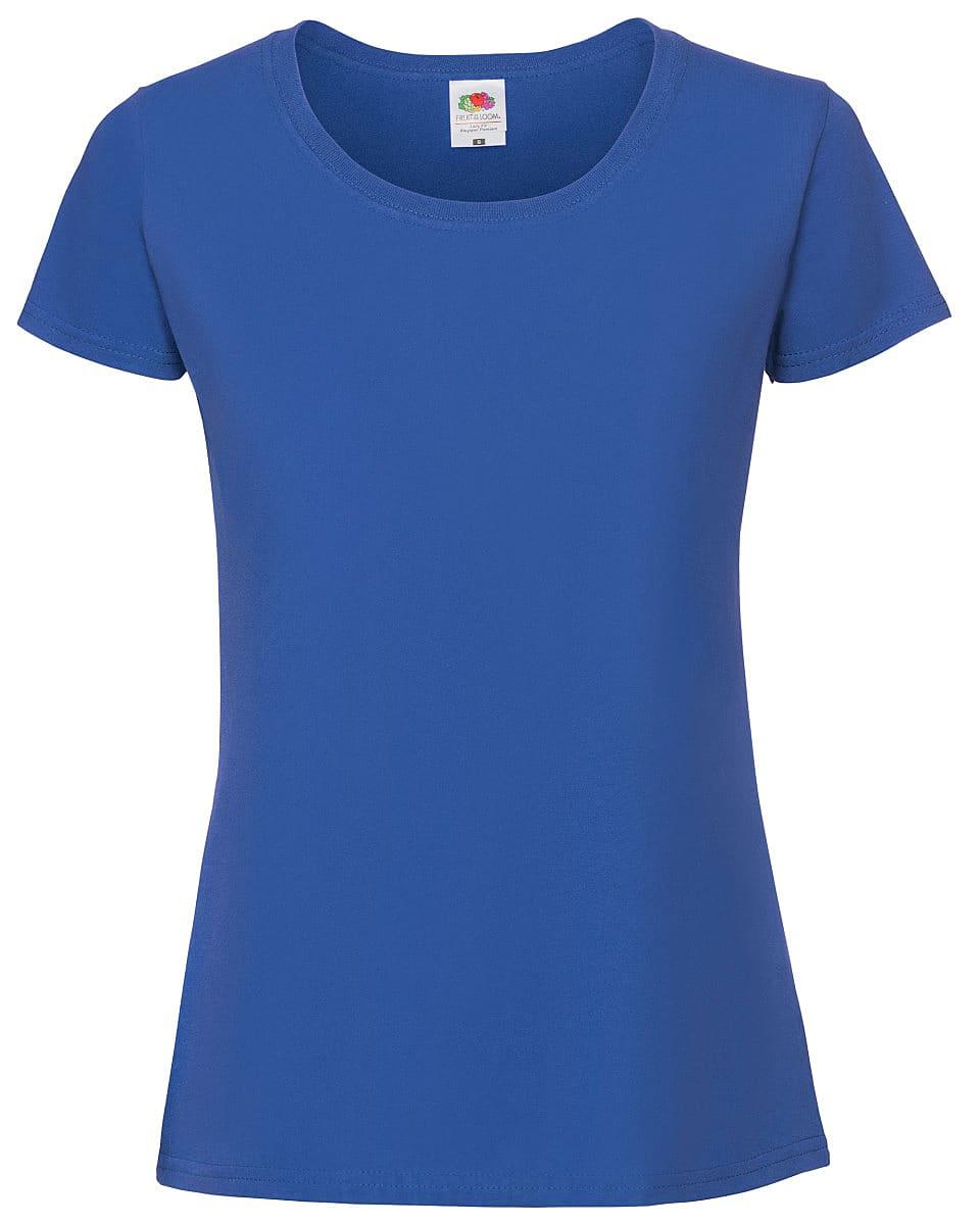 Fruit Of The Loom Womens Ringspun Premium T-Shirt in Royal Blue (Product Code: 61424)