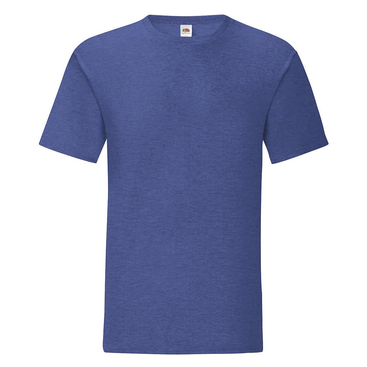 Fruit Of The Loom Mens Iconic T-Shirt in Retro Heather Royal (Product Code: 61430)