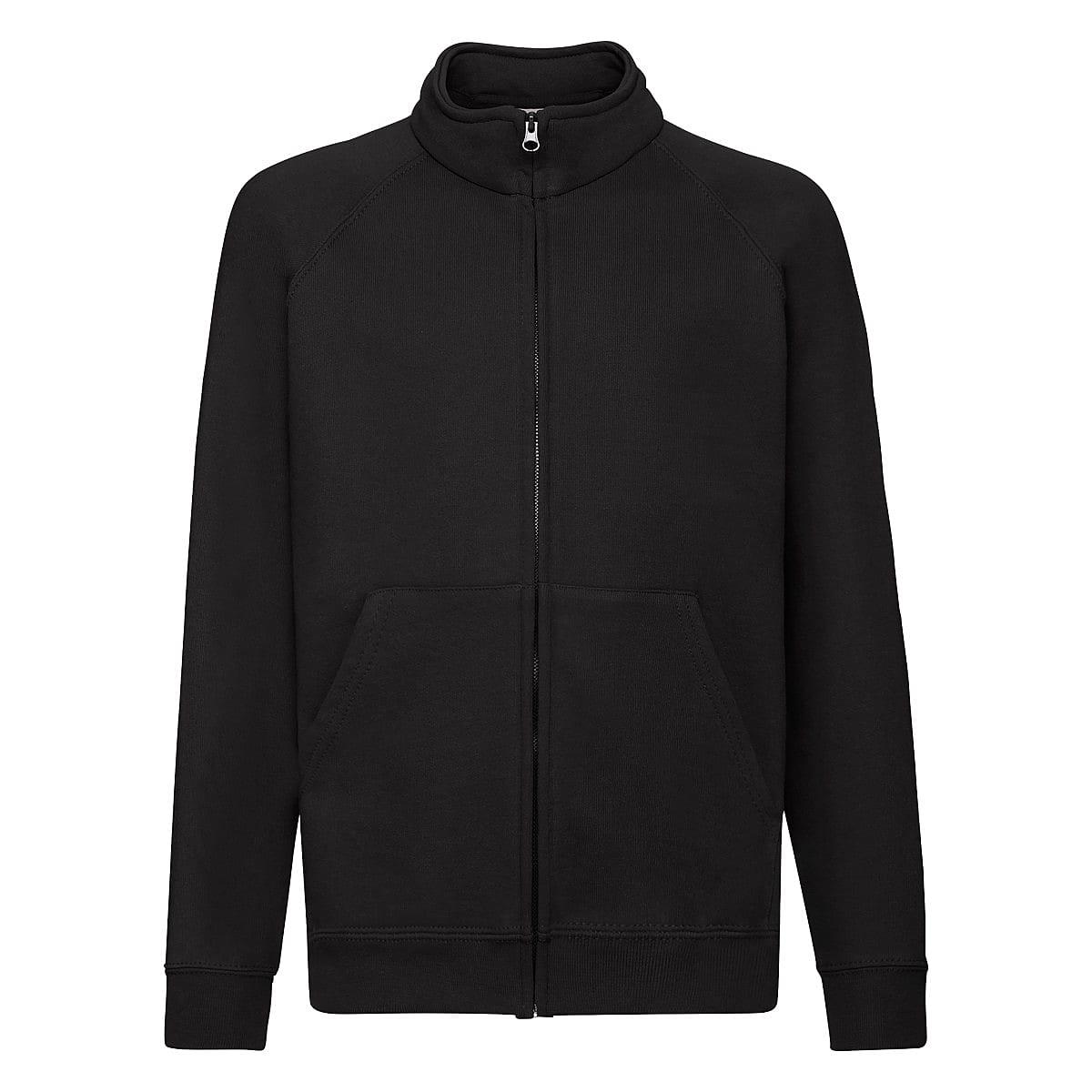 Fruit Of The Loom Childrens Sweat Jacket in Black (Product Code: 62005)