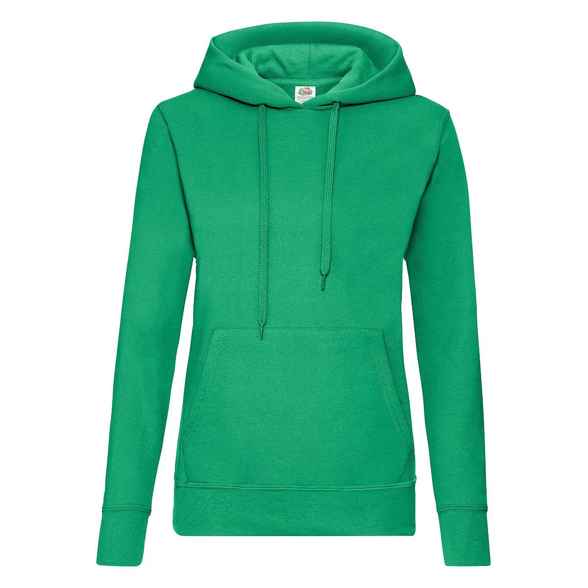 Fruit Of The Loom Lady-Fit Classic Hoodie in Kelly Green (Product Code: 62038)