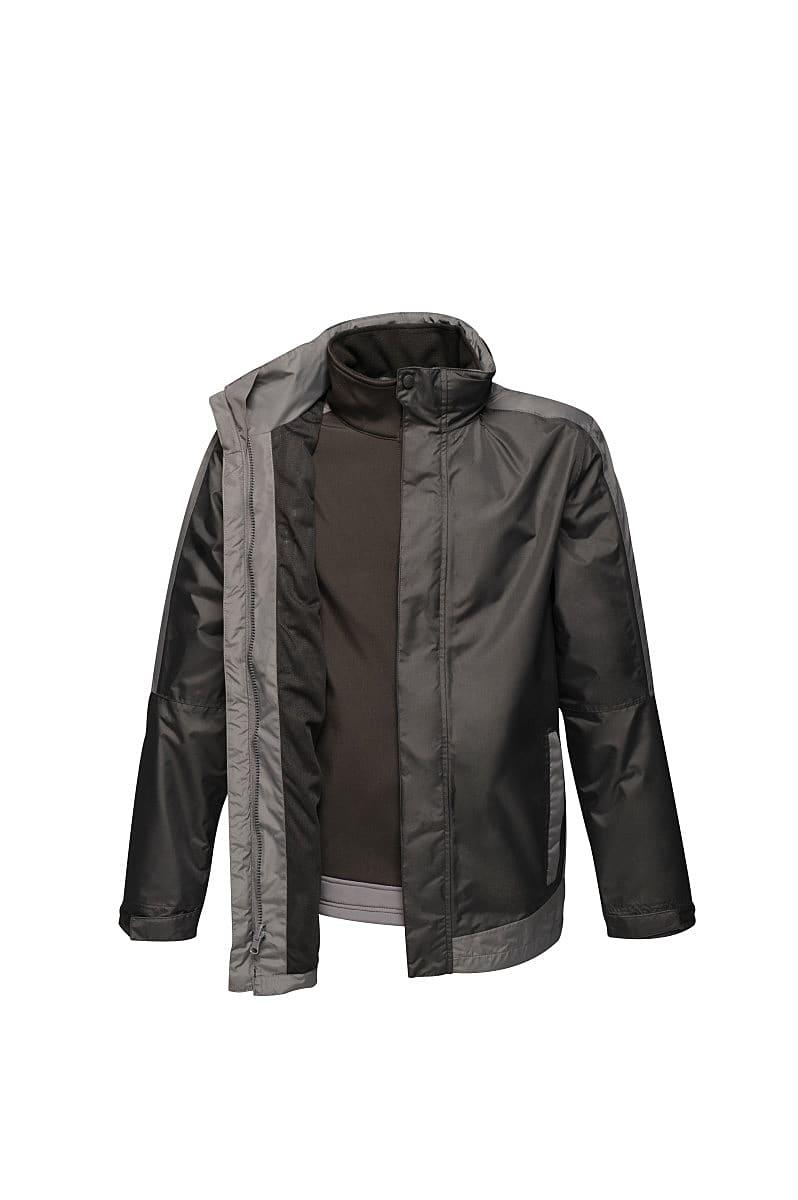 Regatta Mens Contrast 3-in-1 Jacket in Black / Seal Grey (Product Code: TRA151)