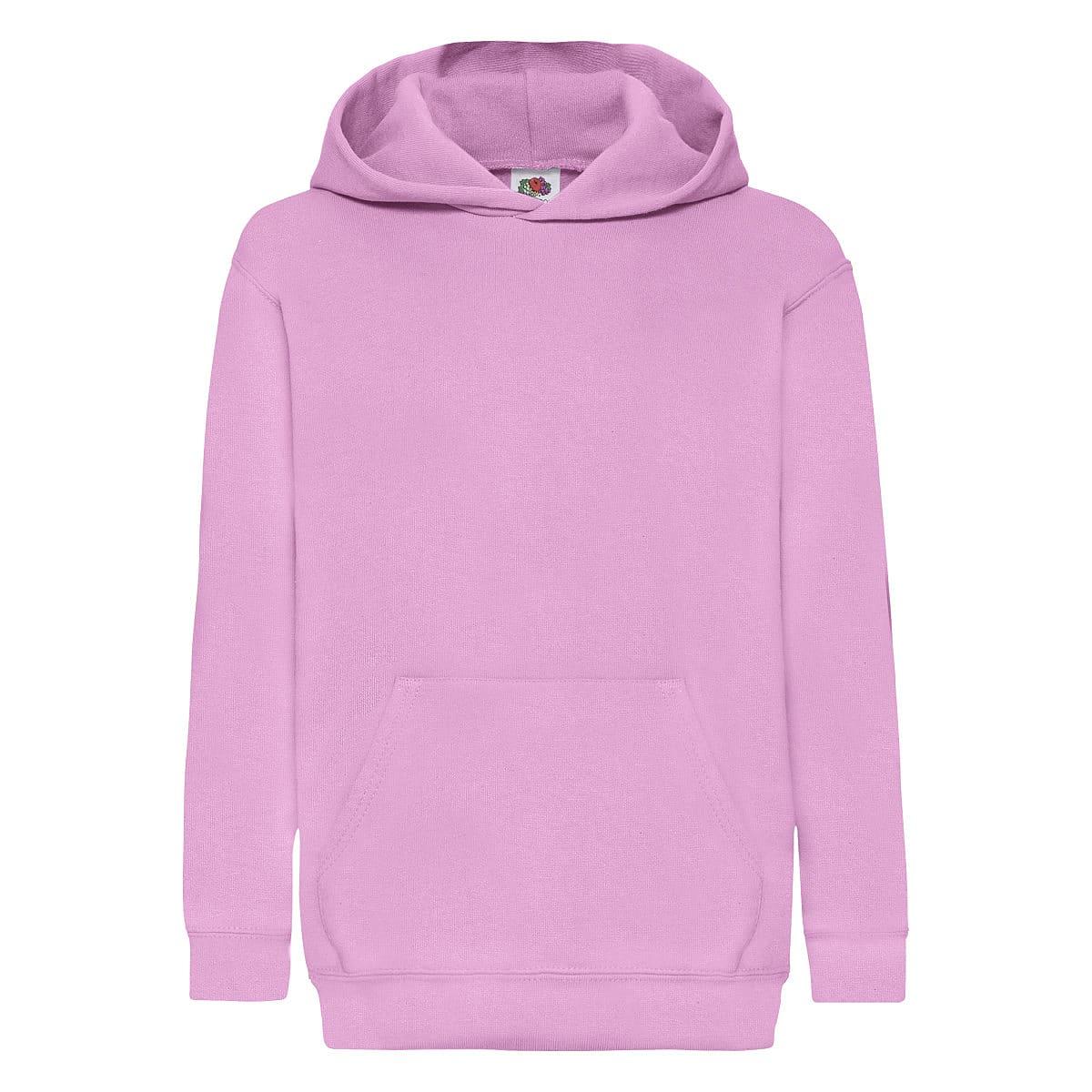 Fruit Of The Loom Childrens Hoodie in Light Pink (Product Code: 62043)