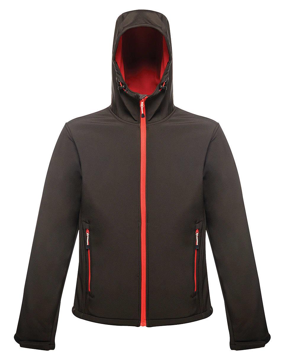 Regatta Mens Arley II Softshell Jacket in Black / Classic Red (Product Code: TRA602)