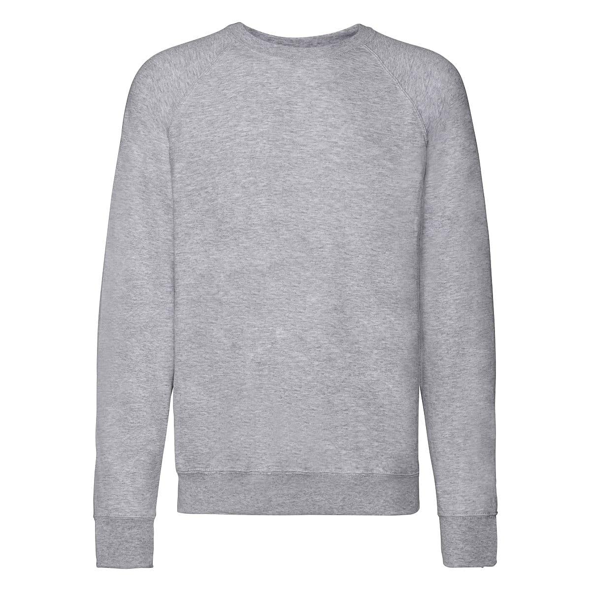 Fruit Of The Loom Mens Lightweight Raglan Sweater in Heather Grey (Product Code: 62138)