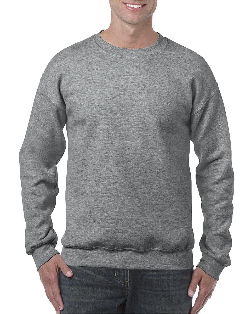 Gildan Heavy Blend Adult Crewneck Sweatshirt in Graphite Heather (Product Code: 18000)