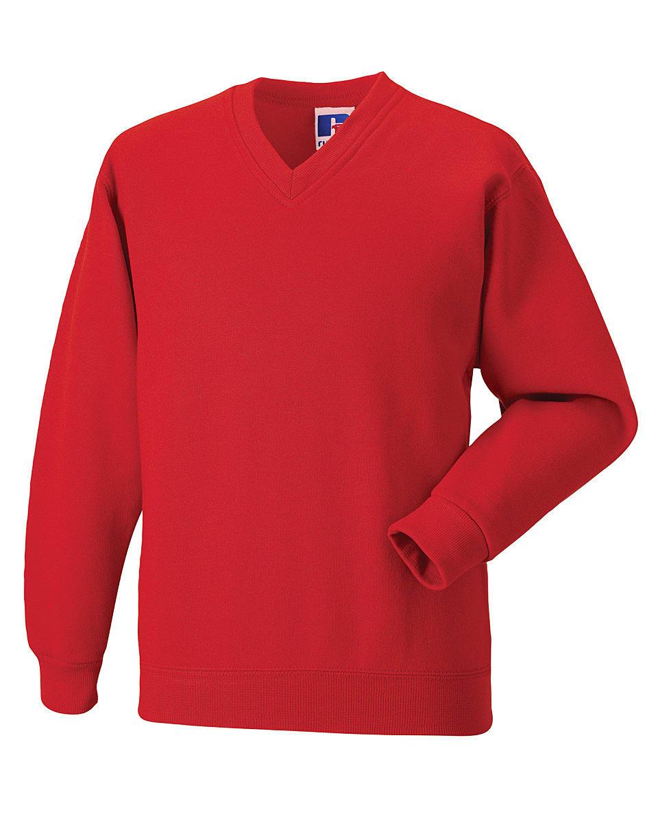 Jerzees Schoolgear V-Neck Sweatshirt in Bright Red (Product Code: 272B)