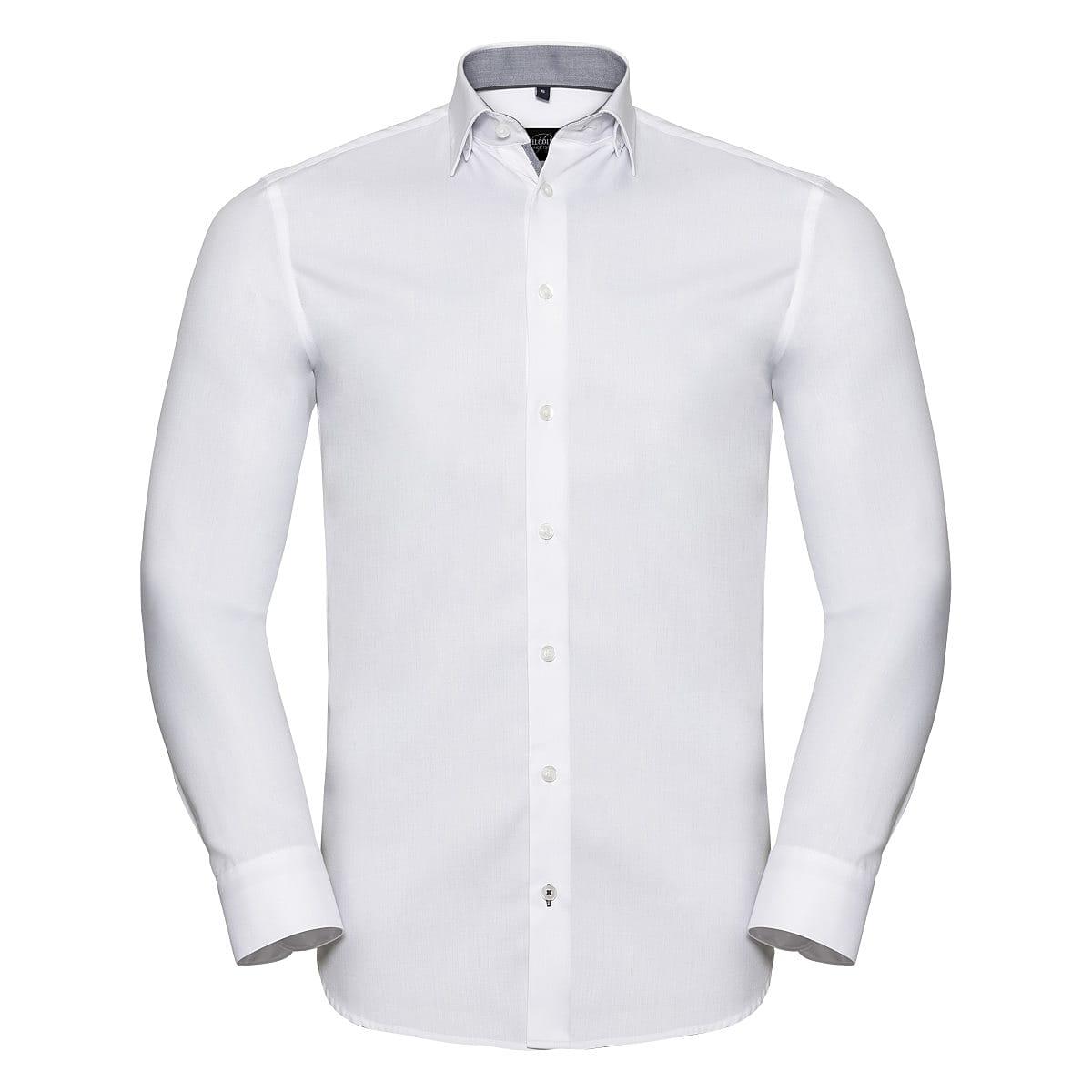 Russell Collection Long-Sleeve Herringbone Shirt | R964M | Workwear ...