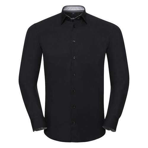 Russell Collection Long-Sleeve Contrast Shirt