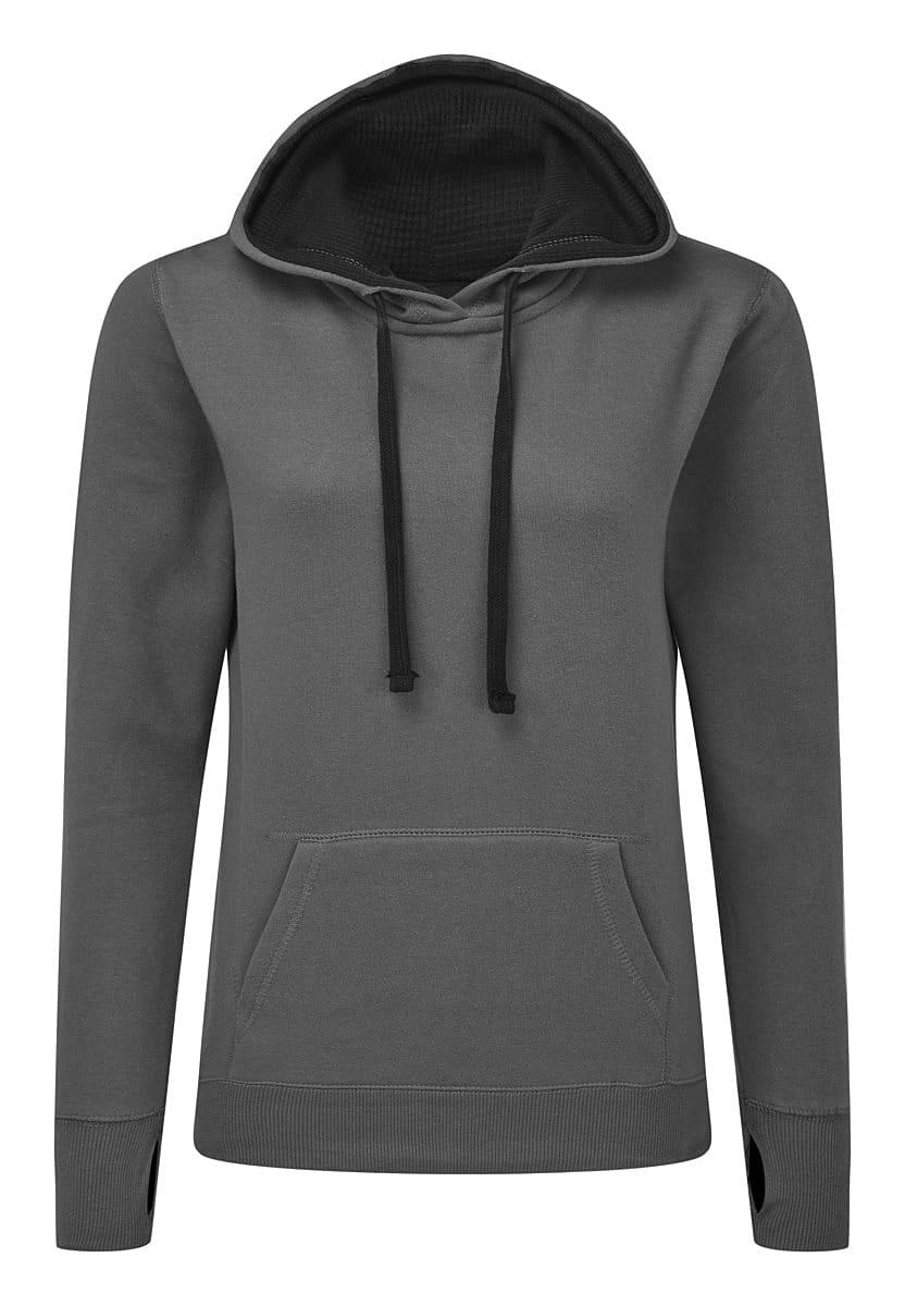 SG Womens Contrast Hoodie in Grey / Black (Product Code: SG24F)