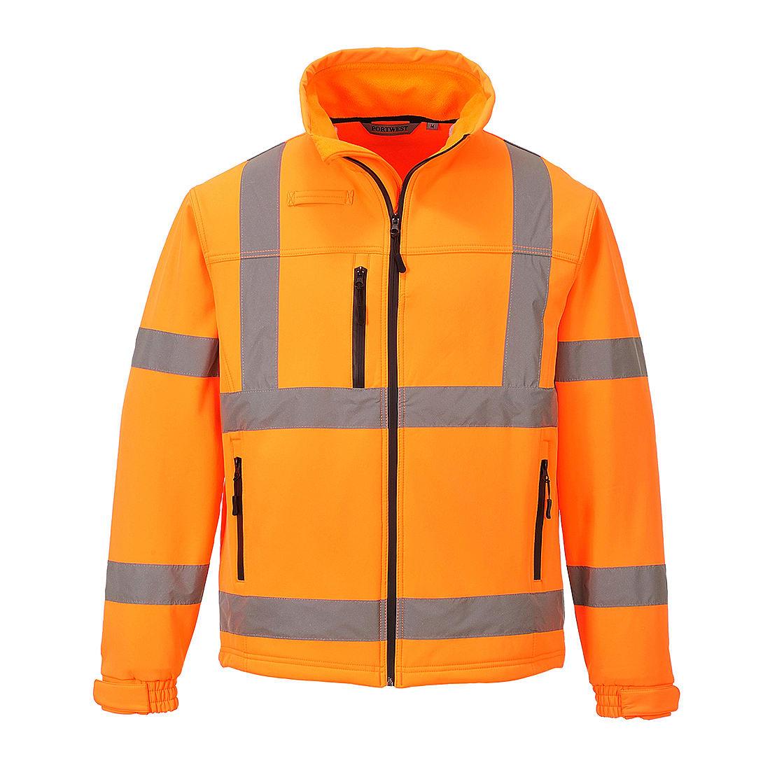 Portwest Hi-Viz Classic Softshell Jacket (3L) in Orange (Product Code: S424)
