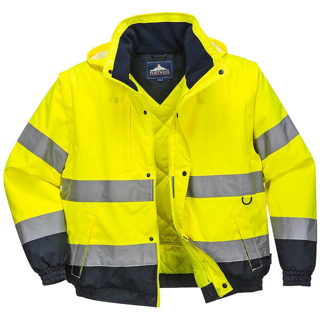 Portwest Hi-Viz 2-in-1 Jacket in Yellow (Product Code: C468)