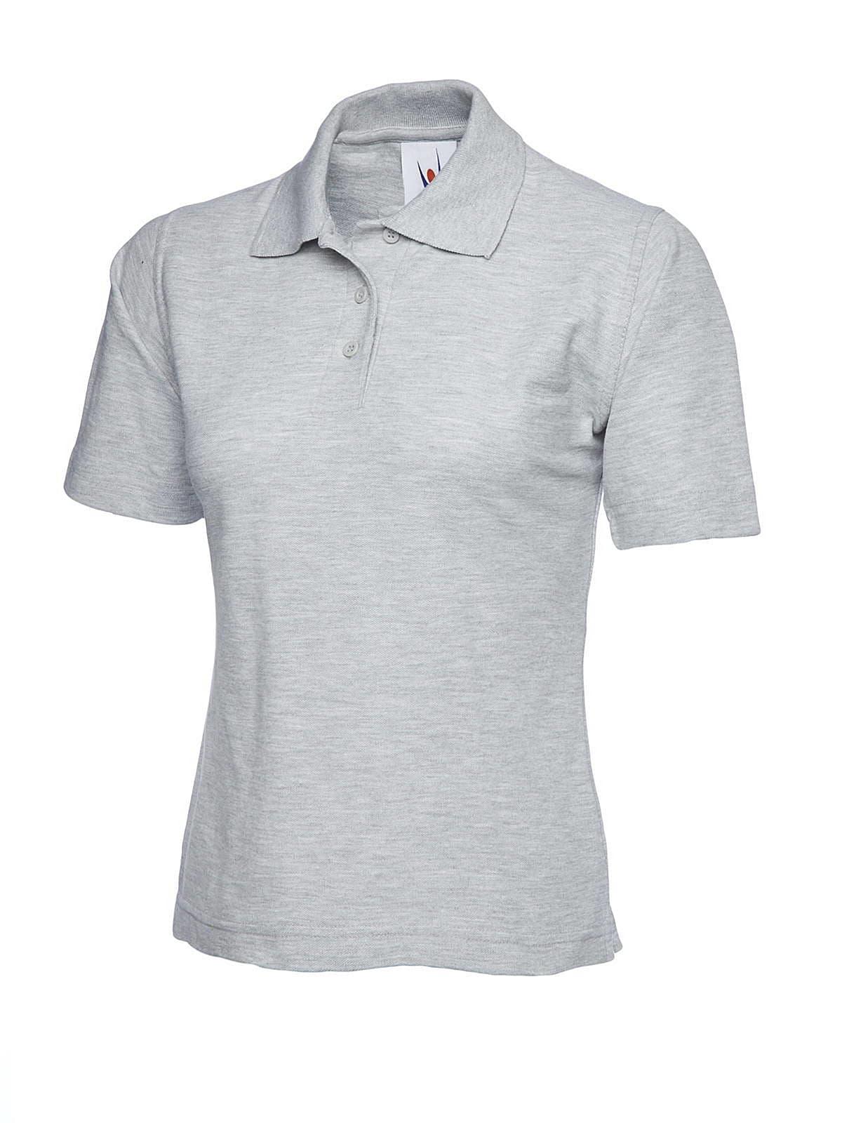 Uneek 220GSM Womens Polo Shirt in Heather Grey (Product Code: UC106)