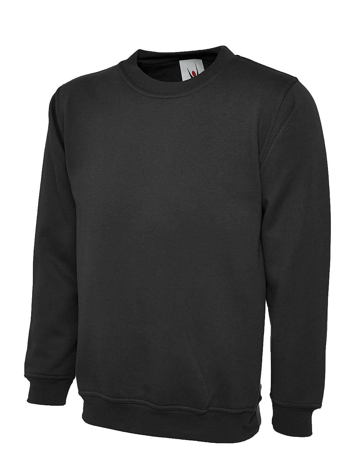Uneek 300GSM Classic Sweatshirt in Black (Product Code: UC203)