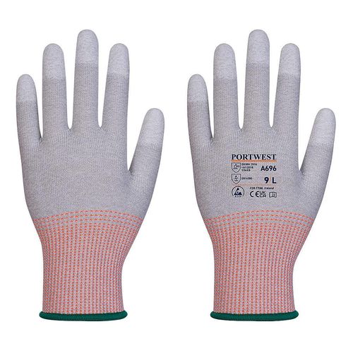 Portwest LR13 ESD PU Fingertip Cut Gloves (Pack of 12)
