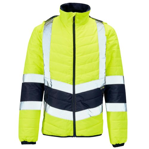 Supertouch Hi-Vis Yellow 2 Tone Puffer Jacket
