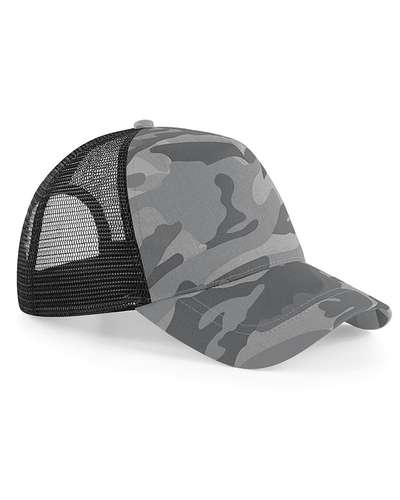 Beechfield Camo Snapback Trucker Cap