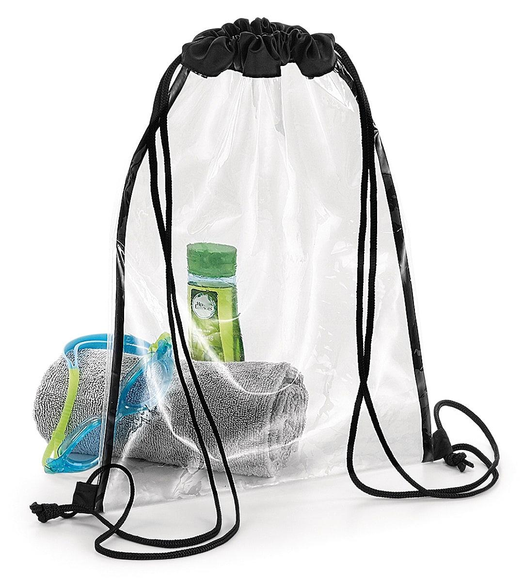 Bagbase Clear Gymsac in Clear / Black (Product Code: BG7)