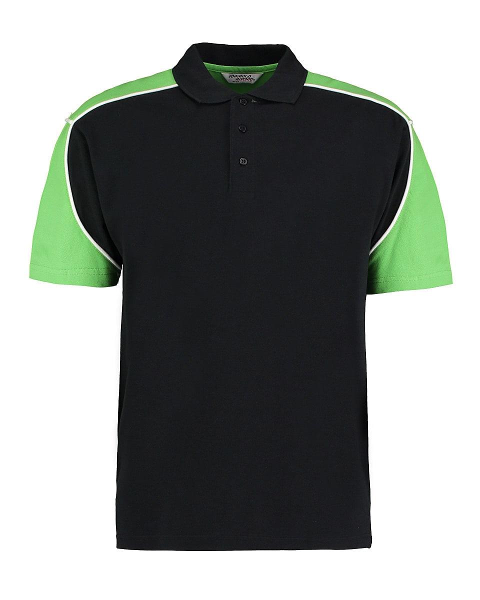 Formula Racing Monaco Polo Shirt in Black / Lime / White (Product Code: KK611)
