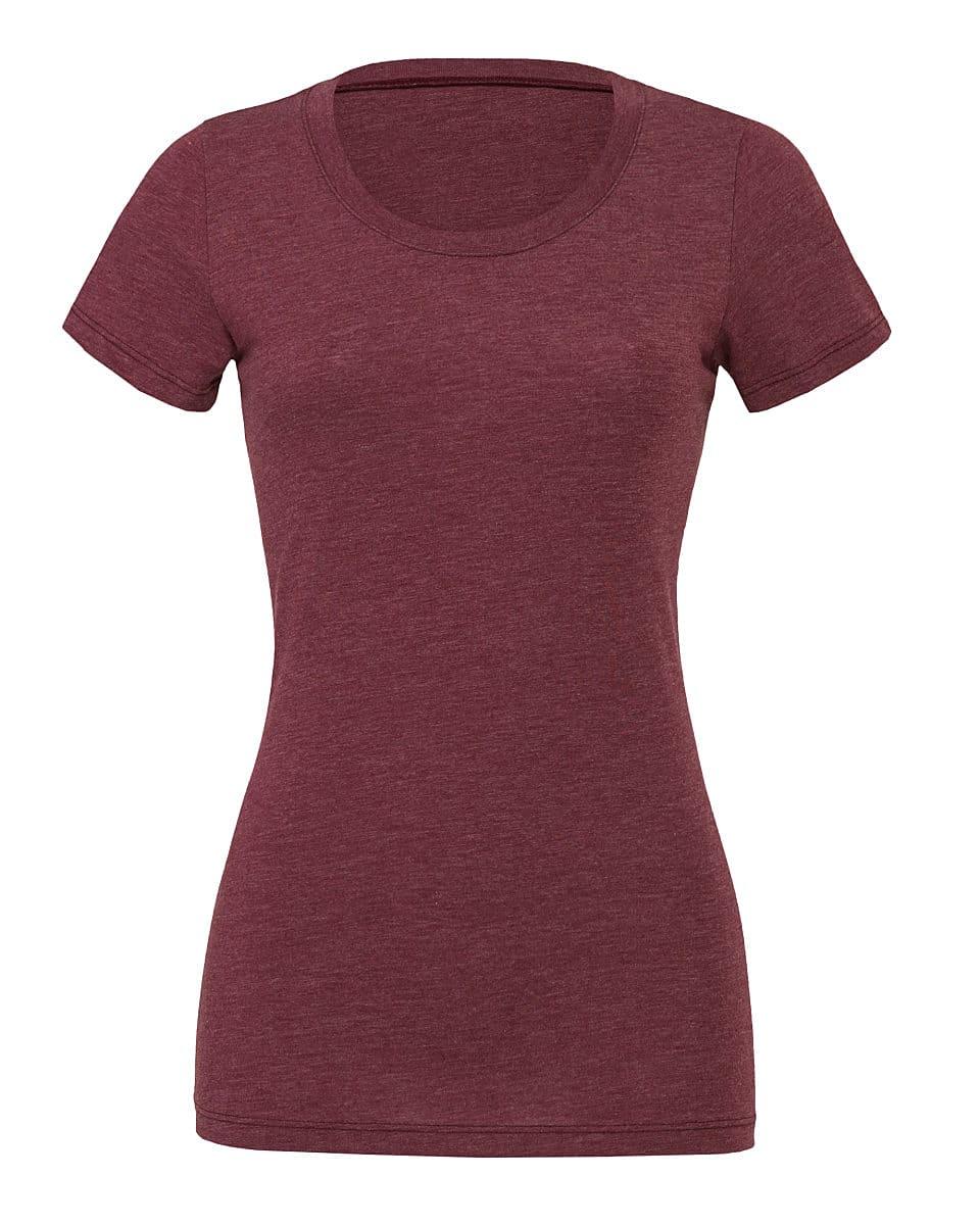 Bella Womens Triblend Short-Sleeve T-Shirt in Maroon Triblend (Product Code: BE8413)