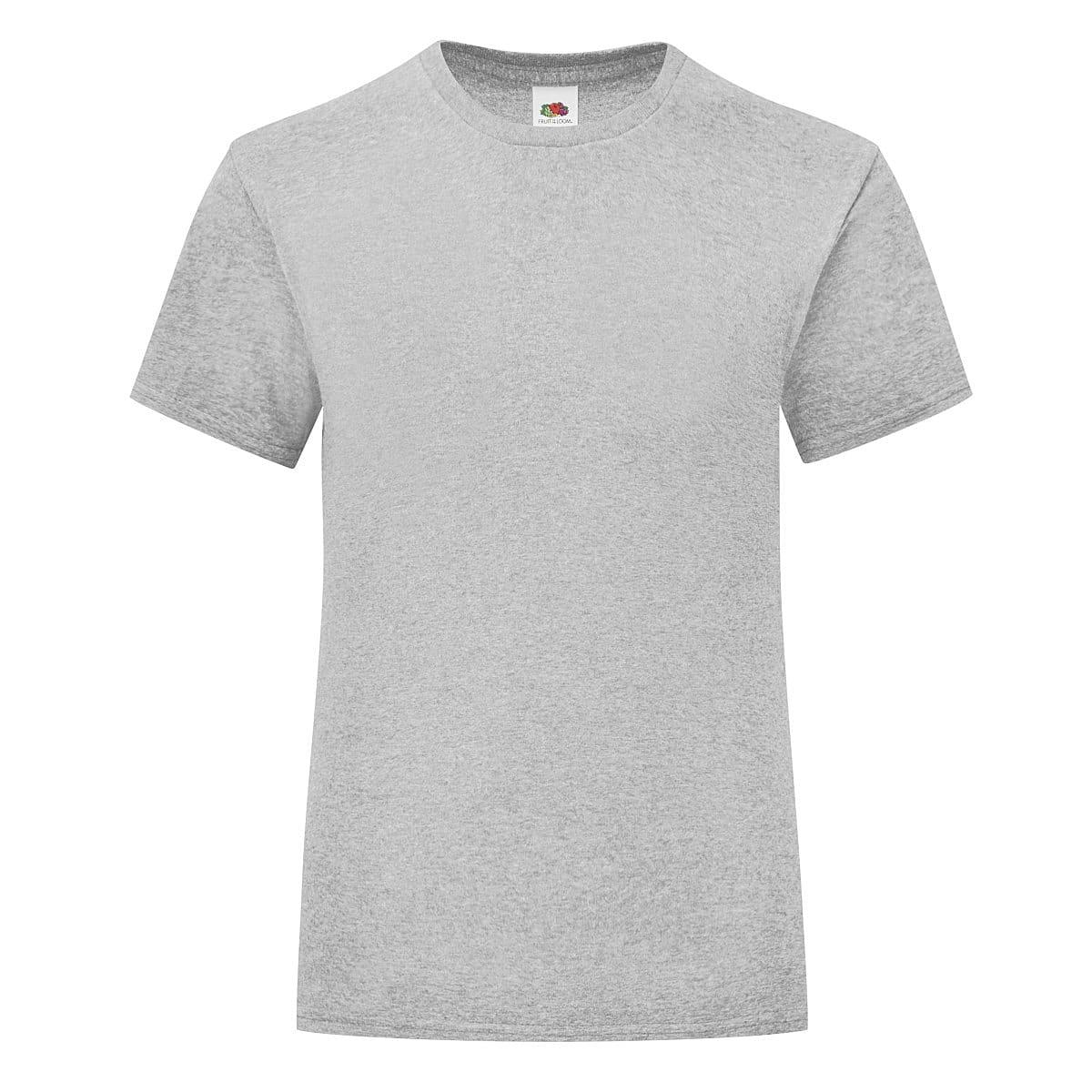 Fruit Of The Loom Girls Iconic T-Shirt in Heather Grey (Product Code: 61025)